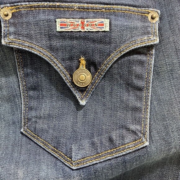 Hudson Jeans Ginny Straight Leg style ladies size 27 casual classic button flaps - Picture 6 of 9